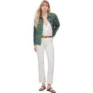 Madewell Mid-Rise Kick Out Jeans – Pure White (Size 28, EUC)